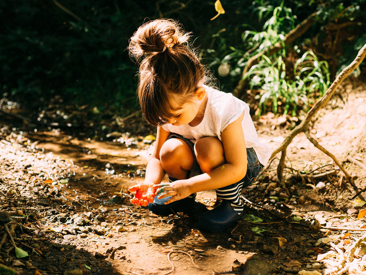 girl in stream