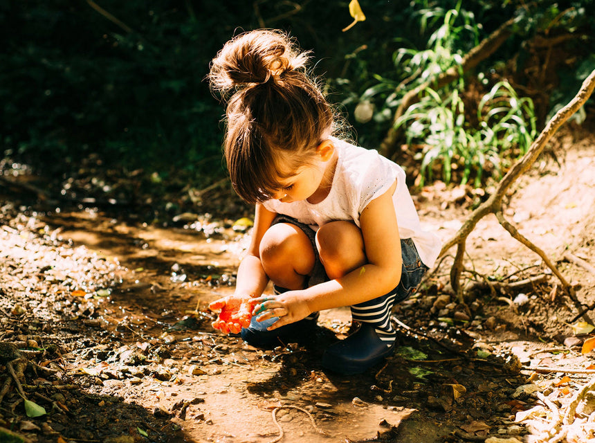 girl in stream