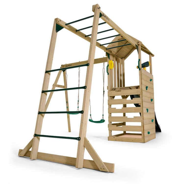 Plum Lookout Tower Play Centre with Swings and Monkey Bars | Outdoor Adventure Playset for Kids