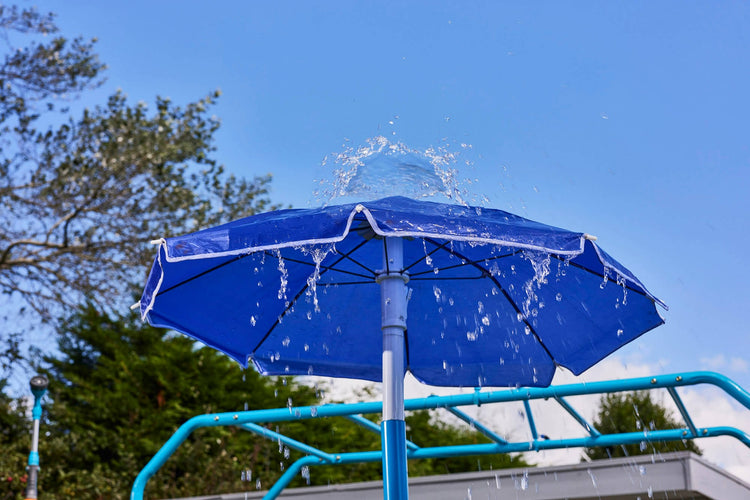 Plum Water Play Blaster Course - Climbing Frame with 6ft Slide, Water Chute, and Sprinklers - Slip-Resistant Galvanised Steel Frame