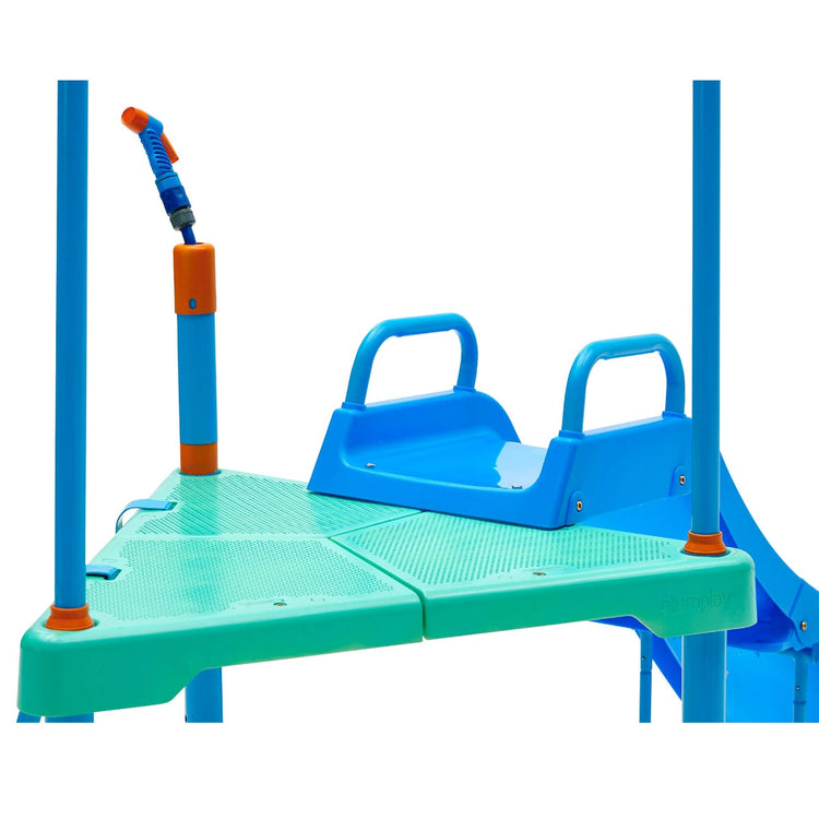 Plum Water Play Blaster Course - Climbing Frame with 6ft Slide, Water Chute, and Sprinklers - Slip-Resistant Galvanised Steel Frame