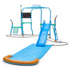 Plum Water Play Blaster Course - Climbing Frame with 6ft Slide, Water Chute, and Sprinklers - Slip-Resistant Galvanised Steel Frame