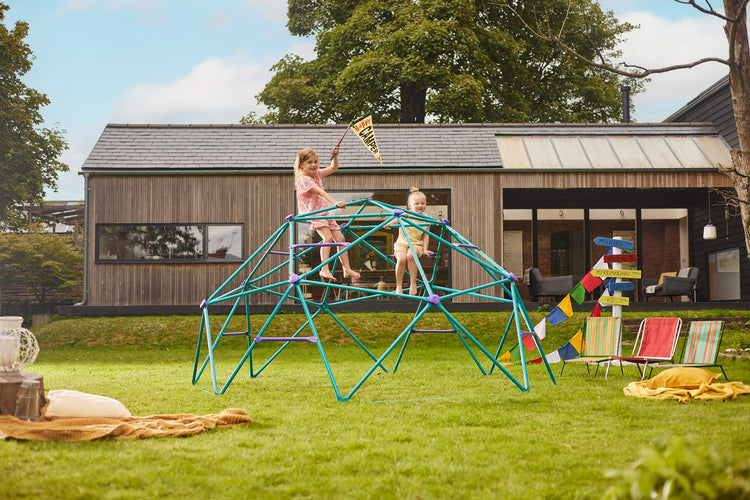 Plum Phobos Metal Dome with Grips | Sturdy Outdoor Climbing Frame for Kids