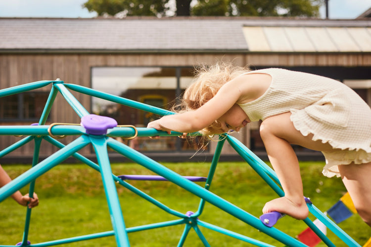 Plum Phobos Metal Dome with Grips | Sturdy Outdoor Climbing Frame for Kids