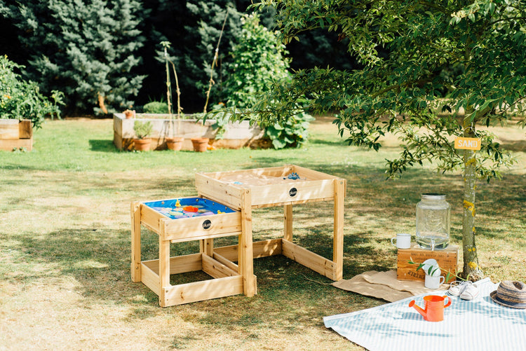 Plum Sandy Bay Wooden Sand & Water Tables | Versatile Outdoor Playset for Kids