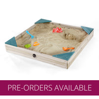 Plum Play  Square Wooden Sandpit – Teal