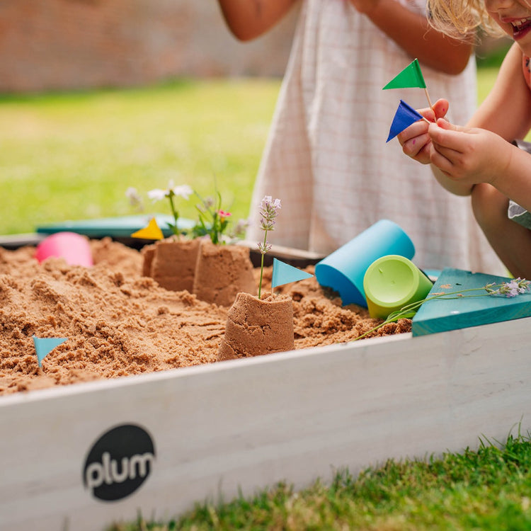 Plum Play  Square Wooden Sandpit – Teal