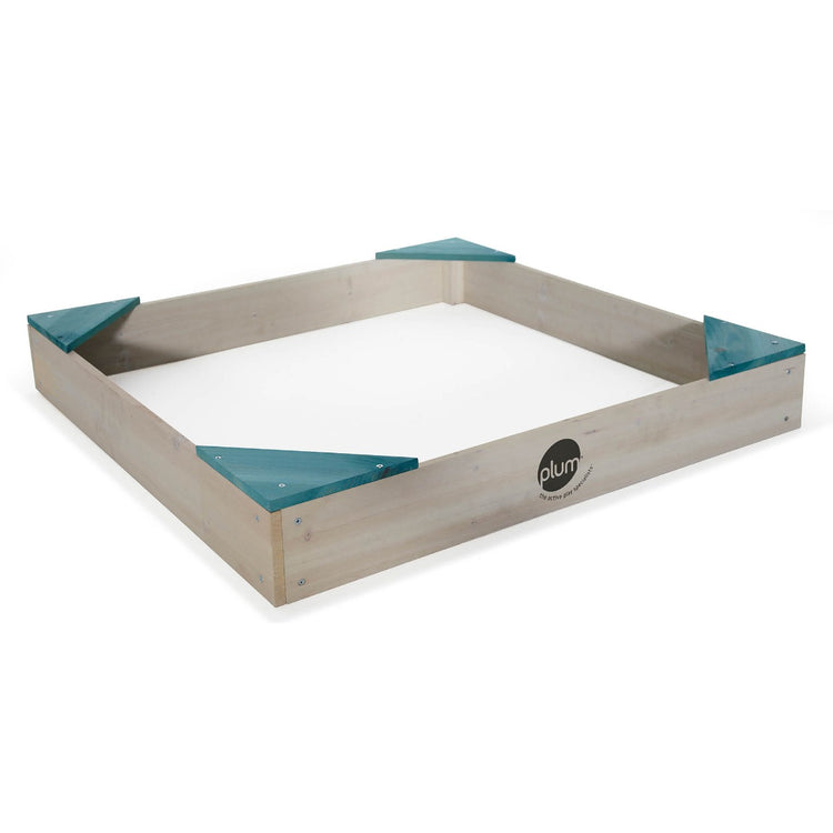 Plum Play  Square Wooden Sandpit – Teal