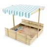 Plum Sandpit with Canopy | Large Wooden Sandbox for Outdoor Play