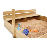 Plum Sandpit with Canopy | Large Wooden Sandbox for Outdoor Play