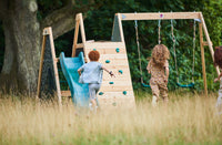 Plum Climbing Pyramid with Slide and Swings | Wooden Jungle Gym for Kids Outdoor Play