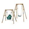 Plum 2-in-1 Wooden Swing Set | Adjustable Toddler to Child Outdoor Swing