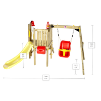 Plum Toddler Tower Wooden Climbing Frame with Slide & Swing | Perfect for Active Play