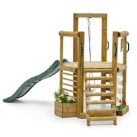 Plum Woodland Treehouse | Wooden Jungle Gym for Kids with Accessories