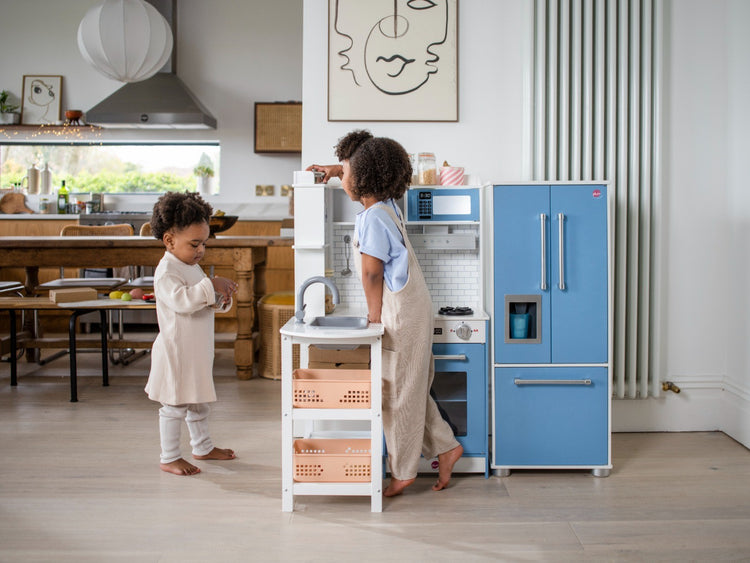 Plum Penne Pantry Wooden Corner Kitchen with Fridge | Fun & Interactive Play Kitchen for Kids