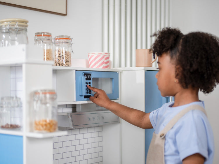 Plum Penne Pantry Wooden Corner Kitchen with Fridge | Fun & Interactive Play Kitchen for Kids