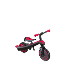 Globber Explorer Trike 4-in-1 with Parent Handle - New Red | Adjustable Toddler Trike & Balance Bike