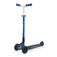 Globber MASTER Scooter with Lights - Navy | Adjustable Handlebars & Foldable Design | LED Wheels for Fun Rides