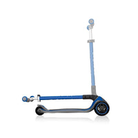 Globber MASTER Scooter with Lights - Navy | Adjustable Handlebars & Foldable Design | LED Wheels for Fun Rides