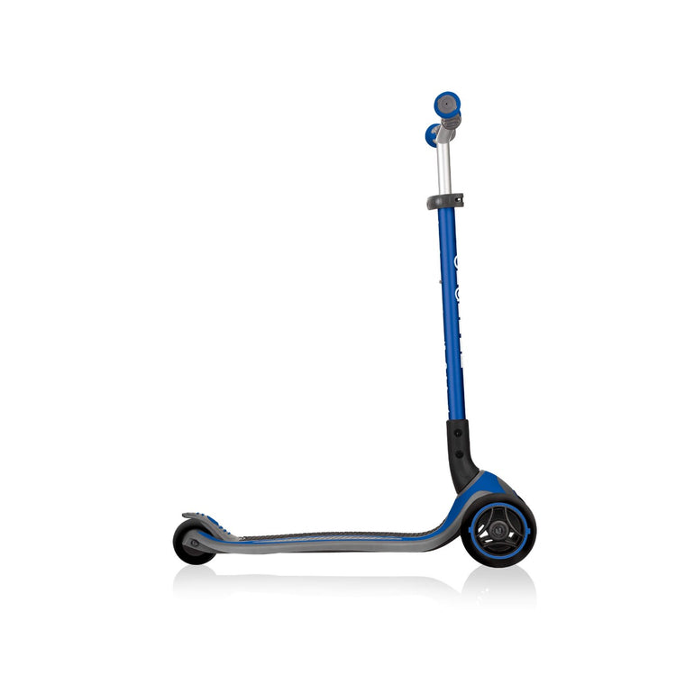 Globber MASTER Scooter with Lights - Navy | Adjustable Handlebars & Foldable Design | LED Wheels for Fun Rides