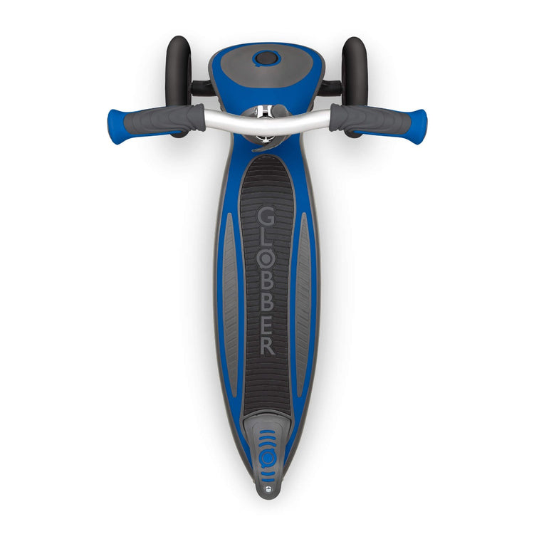 Globber MASTER Scooter with Lights - Navy | Adjustable Handlebars & Foldable Design | LED Wheels for Fun Rides