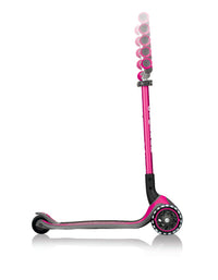 Globber MASTER Scooter with Lights - Pink| Adjustable Handlebars & Foldable Design | LED Wheels for Fun Rides