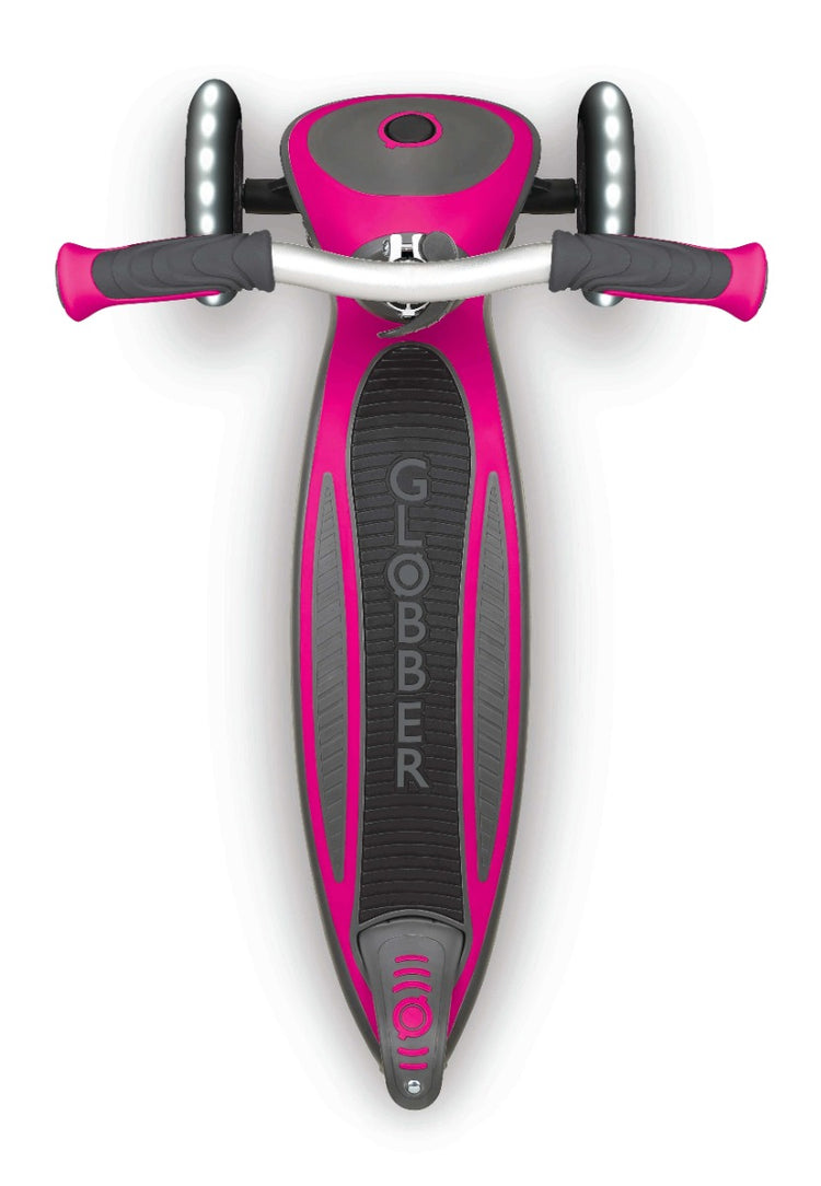 Globber MASTER Scooter with Lights - Pink| Adjustable Handlebars & Foldable Design | LED Wheels for Fun Rides