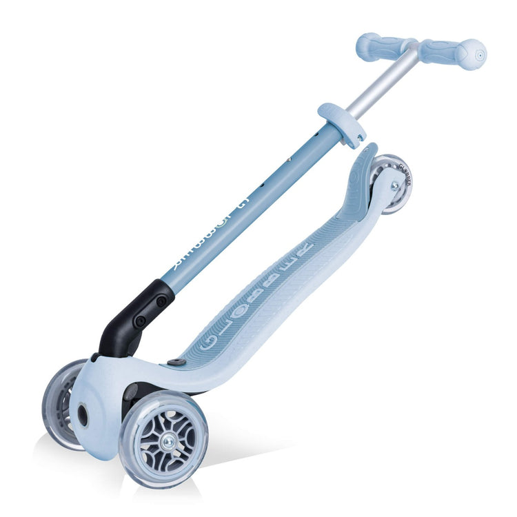 Globber ECOLOGIC GO UP Foldable Plus Convertible Scooter - Blueberry | 3-in-1 Scooter for Kids