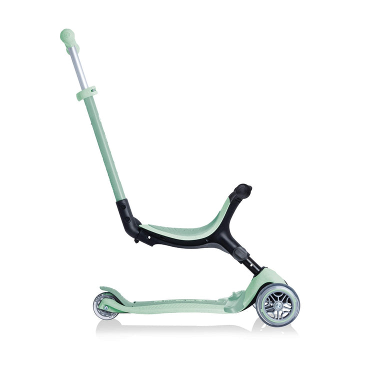 Globber GO UP Active ECOLOGIC Scooter - Pistachio | 3-in-1 Convertible Toddler Scooter with Adjustable Height