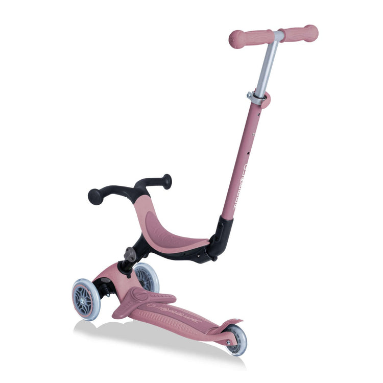 Globber ECOLOGIC GO UP ACTIVE Scooter - Berry | 3-in-1 Scooter for Toddlers & Kids