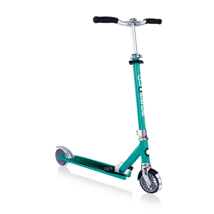 Globber Flow Element Scooter - Jade | Sturdy Design with Adjustable Handlebars for Smooth Rides