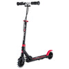 Globber Flow Element Junior Lights Scooter - Black & Red | LED Wheels, Adjustable Handlebars, Smooth Ride for Kids