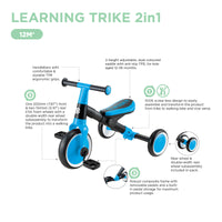 Globber LEARNING TRIKE 2in1