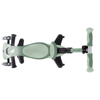 Globber GO UP Baby Lights 360 Scooter - Sage & Olive | 3-in-1 Toddler Scooter with LED Wheels & Adjustable Handlebars