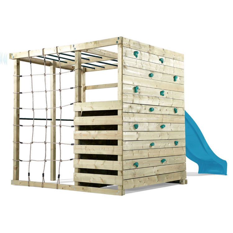 Plum Climbing Cube Wooden Playcentre | Adventure Climbing Frame with Cargo Net for Kids