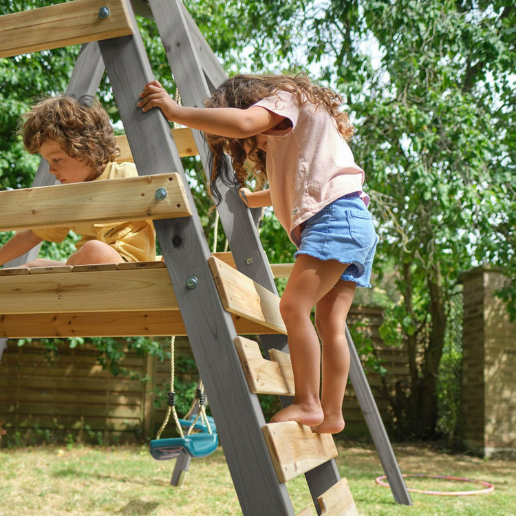 Plum Play Tamarin Wooden Swing Set - Teal / Grey