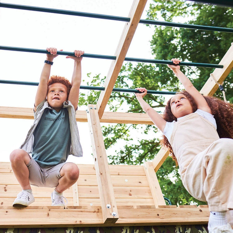 Plum Climbing Cube Wooden Playcentre | Adventure Climbing Frame with Cargo Net for Kids