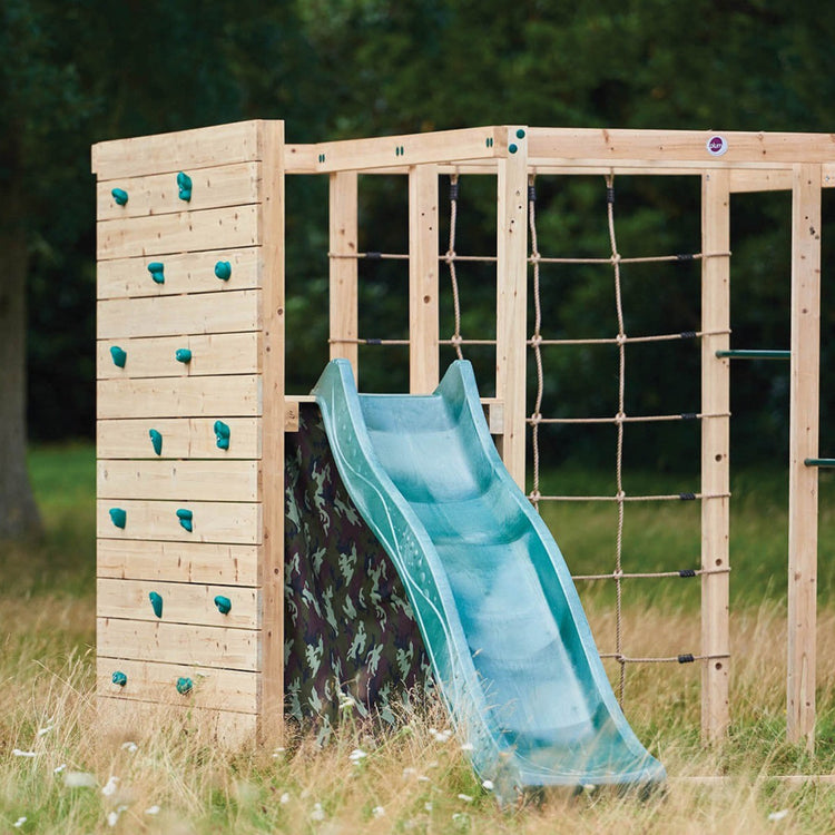 Plum Climbing Cube Wooden Playcentre | Adventure Climbing Frame with Cargo Net for Kids