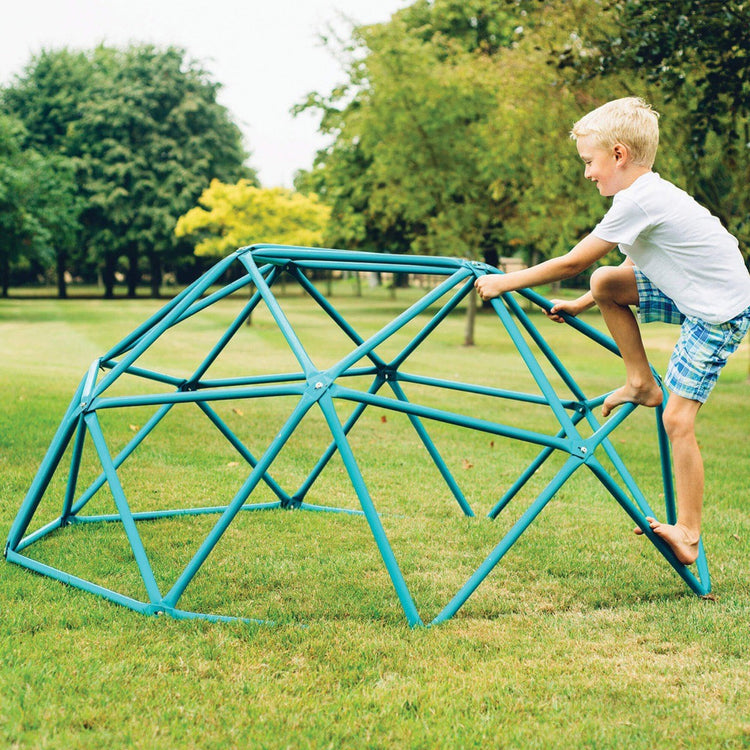 Plum Deimos Metal Climbing Dome - Teal | Sturdy Outdoor Climbing Frame for Kids