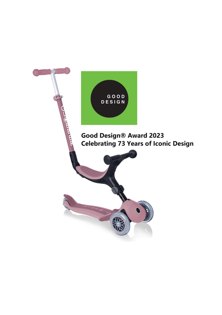 Globber ECOLOGIC GO UP ACTIVE Scooter - Berry | 3-in-1 Scooter for Toddlers & Kids