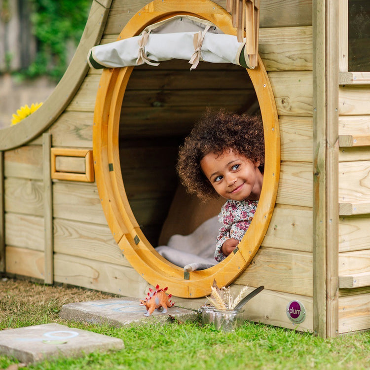 Plum Nature Play Hideaway Cubby | Wooden Outdoor Playhouse for Kids