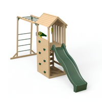 Plum Lookout Tower Playcentre with Monkey Bars | Wooden Adventure Playset for Kids