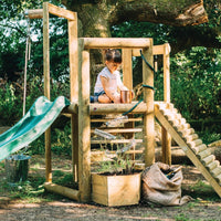 Plum Woodland Treehouse | Wooden Jungle Gym for Kids with Accessories