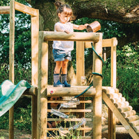 Plum Woodland Treehouse | Wooden Jungle Gym for Kids with Accessories