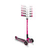 Globber MASTER Scooter with Lights - Pink| Adjustable Handlebars & Foldable Design | LED Wheels for Fun Rides