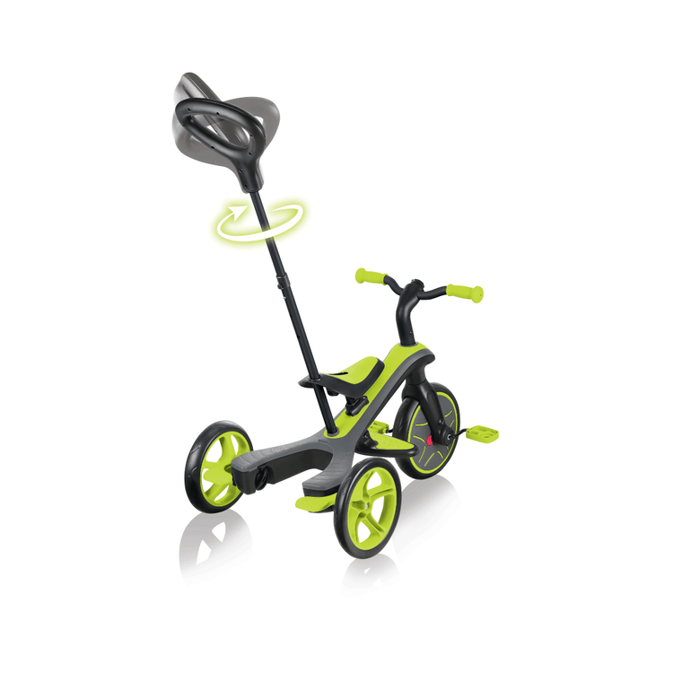 Globber Explorer Trike 4-in-1 - Lime Green | Toddler Trike & Balance Bike for Kids 10m-5y