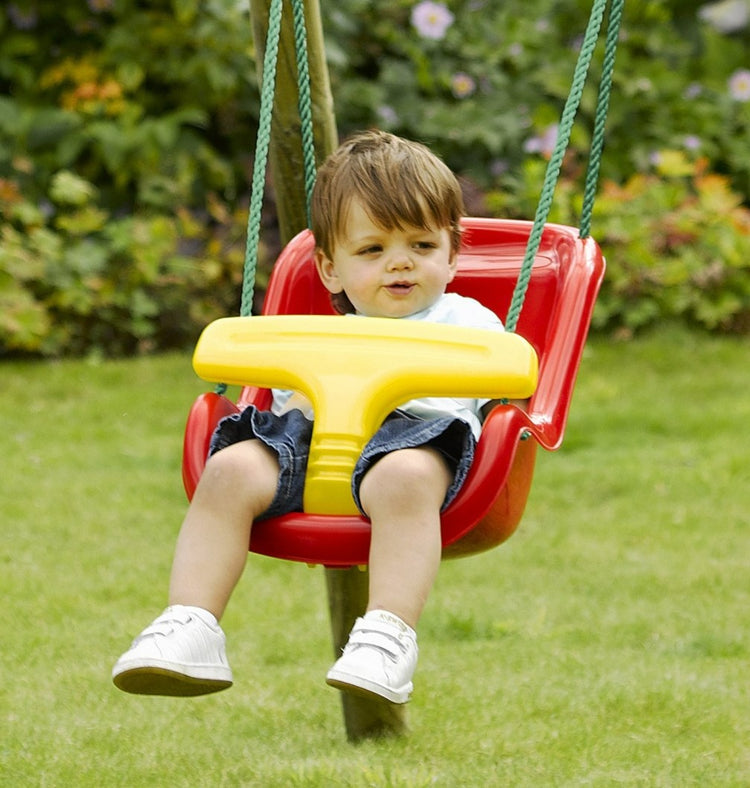 Baby Swing Seat with Rope Extensions - Red