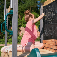 Plum Play Siamang Playcentre|8ft Slide| Cargo Net| Sandpit| Chalk Wall| Shade Cover