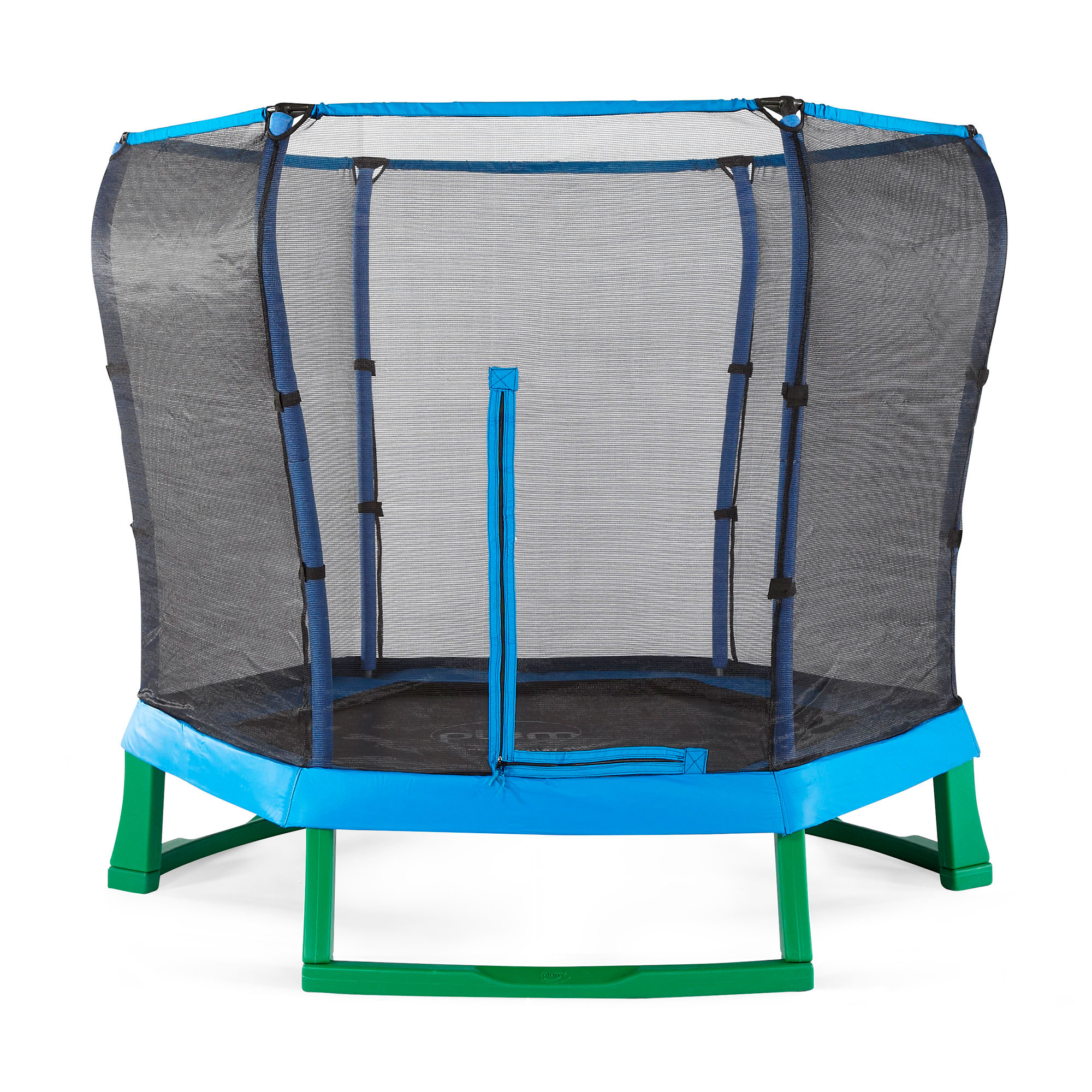 Image of Green & Blue Junior Jumper Trampoline & Enclosure - 7ft